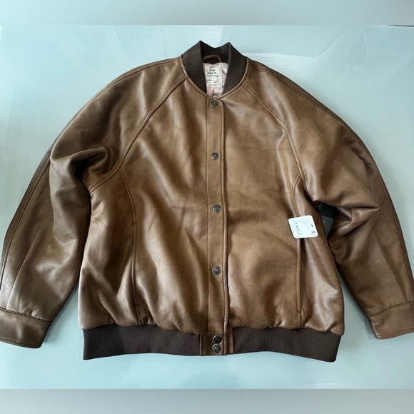 NWT We The Free Wild Rose Vegan Suede Bomber Jacket - Picture 6 of 8